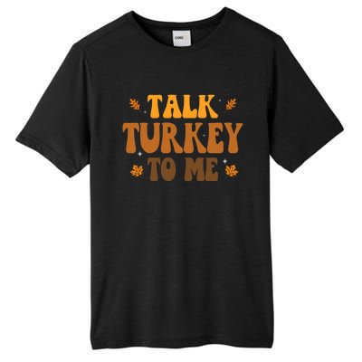 Talk Turkey To Me Groovy Thanksgiving Family Matching Premium Tall Fusion ChromaSoft Performance T-Shirt