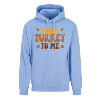 Talk Turkey To Me Groovy Thanksgiving Family Matching Premium Unisex Surf Hoodie