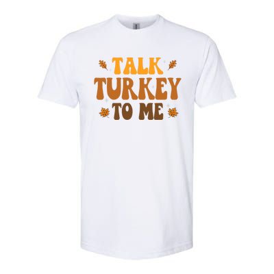 Talk Turkey To Me Groovy Thanksgiving Family Matching Premium Softstyle® CVC T-Shirt