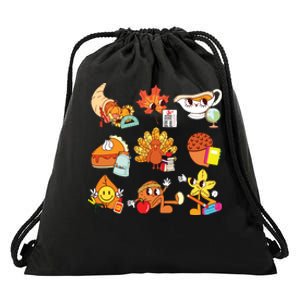 Teacher Thanksgiving Drawstring Bag