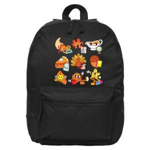 Teacher Thanksgiving 16 in Basic Backpack