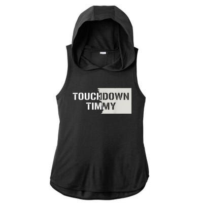 Touchdown Timmy Tim Walz Ladies PosiCharge Tri-Blend Wicking Draft Hoodie Tank