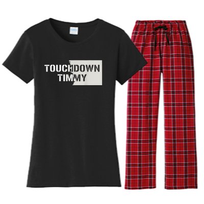 Touchdown Timmy Tim Walz Women's Flannel Pajama Set