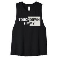 Touchdown Timmy Tim Walz Women's Racerback Cropped Tank