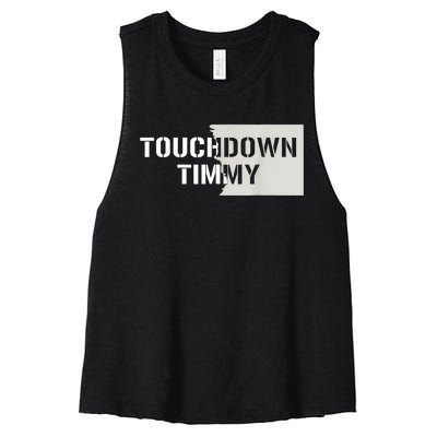 Touchdown Timmy Tim Walz Women's Racerback Cropped Tank