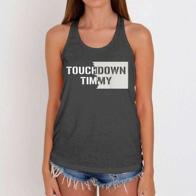 Touchdown Timmy Tim Walz Women's Knotted Racerback Tank