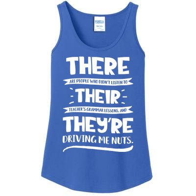 There Their They're Cool Gift English Grammar Funny Teacher Gift Ladies Essential Tank