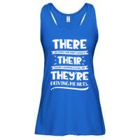 There Their They're Cool Gift English Grammar Funny Teacher Gift Ladies Essential Flowy Tank