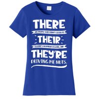 There Their They're Cool Gift English Grammar Funny Teacher Gift Women's T-Shirt