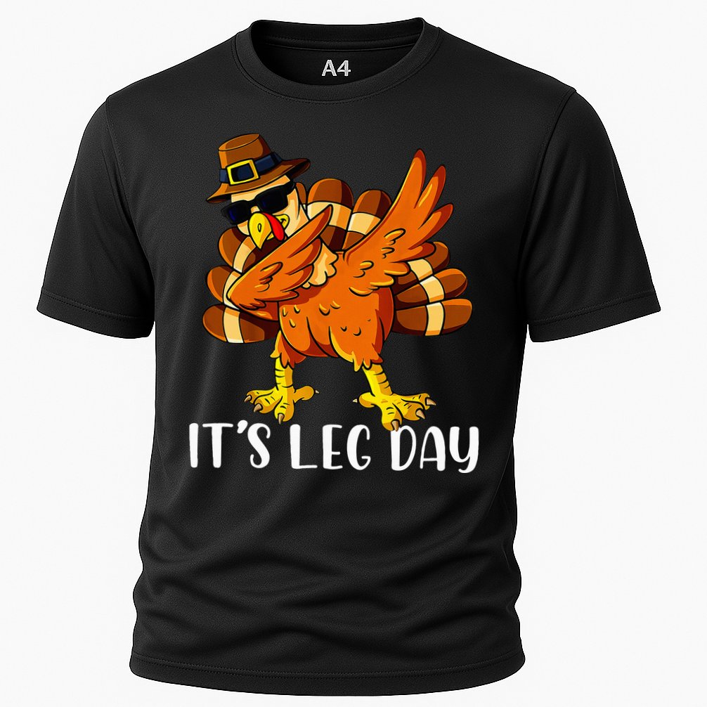 Thanksgiving Turkey Trot Fun Family Leg Day Workout Cooling Performance Crew T-Shirt