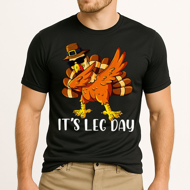 Thanksgiving Turkey Trot Fun Family Leg Day Workout Cooling Performance Crew T-Shirt