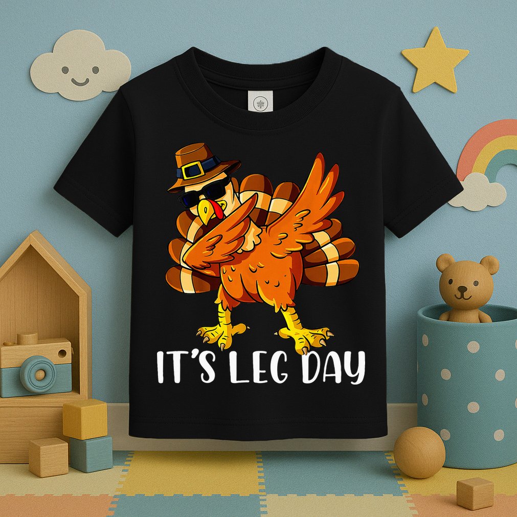 Thanksgiving Turkey Trot Fun Family Leg Day Workout Toddler T-Shirt