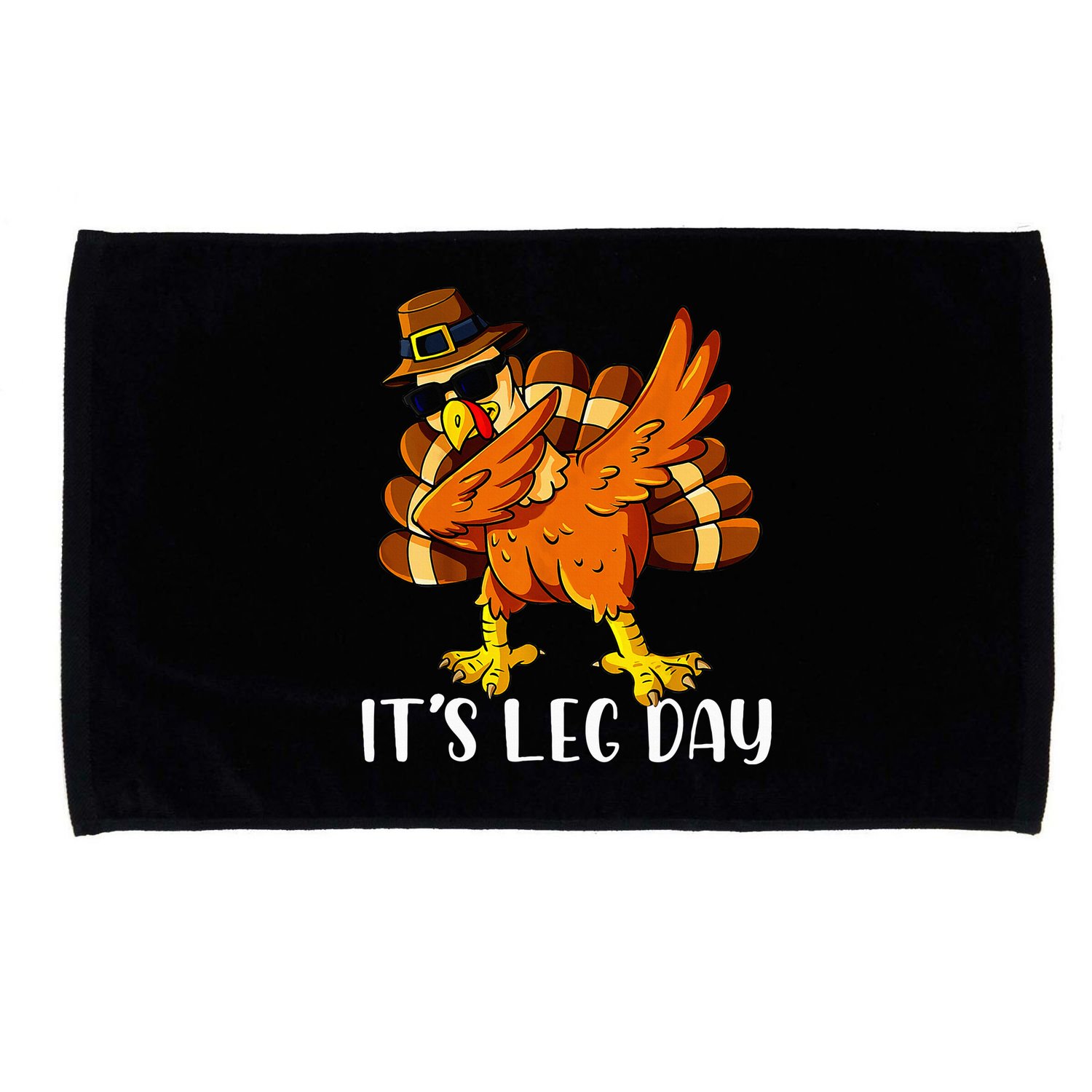 Thanksgiving Turkey Trot Fun Family Leg Day Workout Microfiber Hand Towel