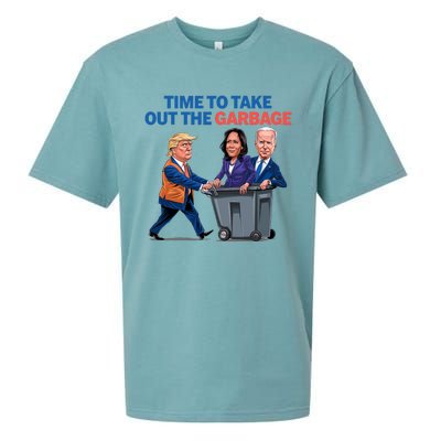 Time To Take Out The Garbage Funny Garbage For Trump 2024 Sueded Cloud Jersey T-Shirt