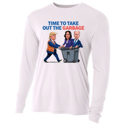 Time To Take Out The Garbage Funny Garbage For Trump 2024 Cooling Performance Long Sleeve Crew