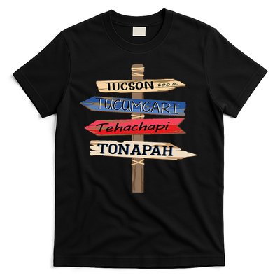Tucson Tucumcari Tehachapi Tonapah Tourist Guideline T-Shirt