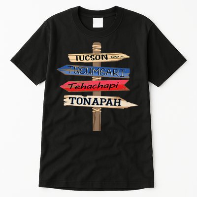 Tucson Tucumcari Tehachapi Tonapah Tourist Guideline Tall T-Shirt