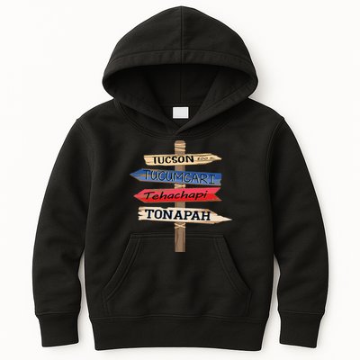 Tucson Tucumcari Tehachapi Tonapah Tourist Guideline Kids Hoodie