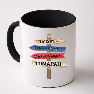 Tucson Tucumcari Tehachapi Tonapah Tourist Guideline Mug