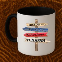 Tucson Tucumcari Tehachapi Tonapah Tourist Guideline Mug
