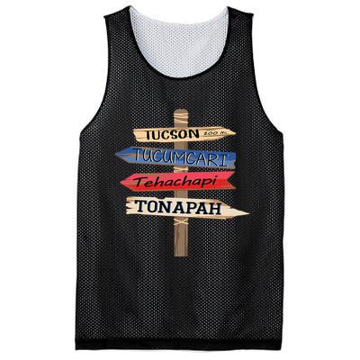 Tucson Tucumcari Tehachapi Tonapah Tourist Guideline Mesh Reversible Basketball Jersey Tank