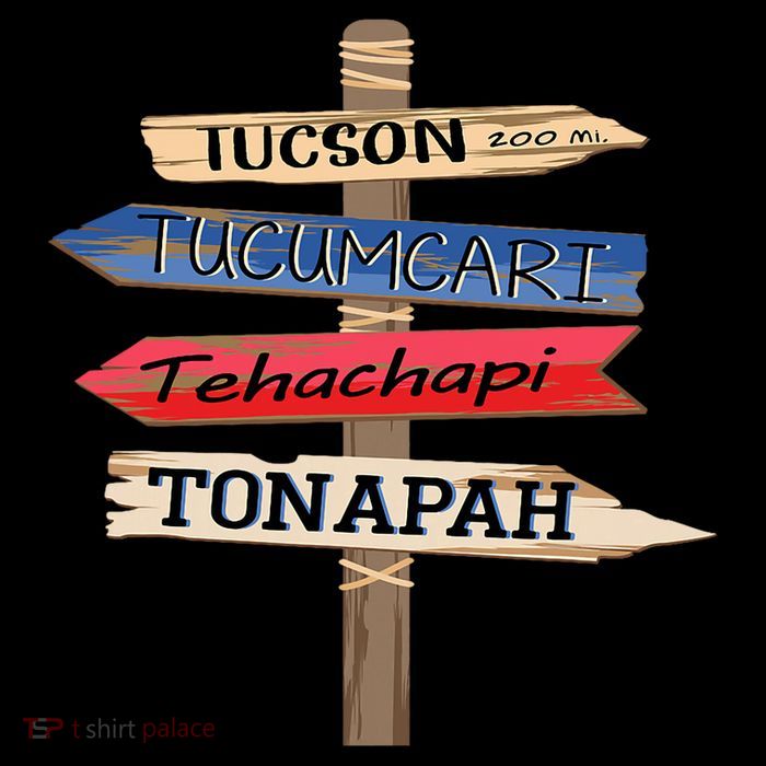 Tucson Tucumcari Tehachapi Tonapah Tourist Guideline Poster