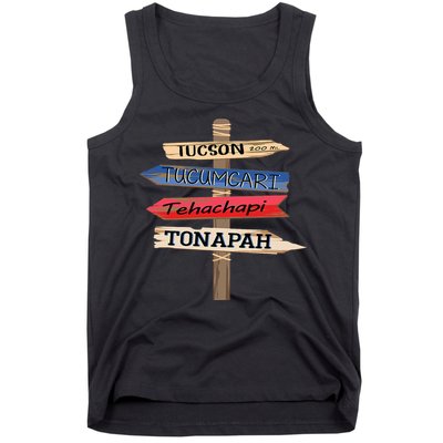 Tucson Tucumcari Tehachapi Tonapah Tourist Guideline Tank Top