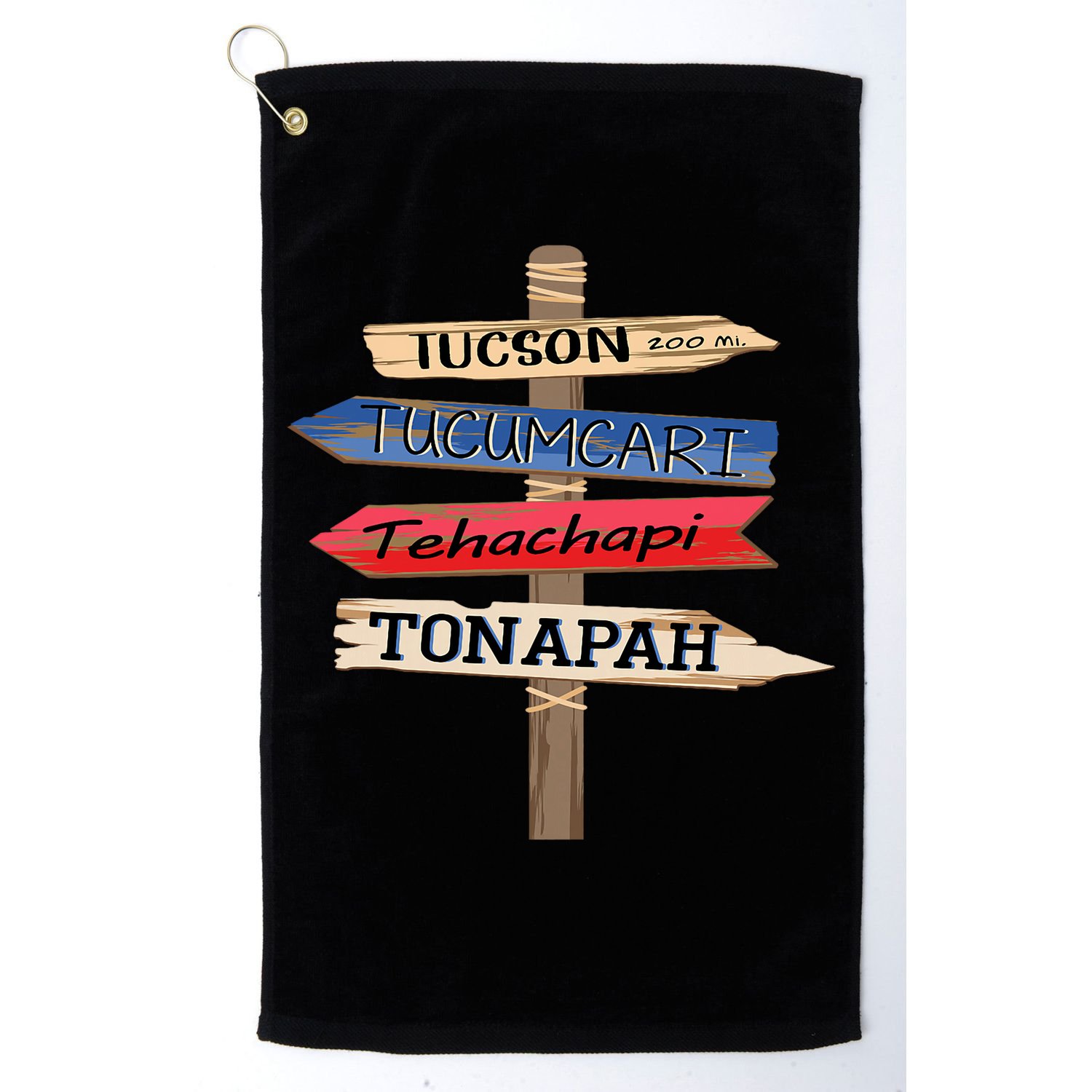 Tucson Tucumcari Tehachapi Tonapah Tourist Guideline Golf Towel