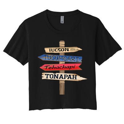 Tucson Tucumcari Tehachapi Tonapah Tourist Guideline Crop Top