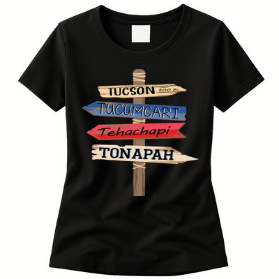 Tucson Tucumcari Tehachapi Tonapah Tourist Guideline Womens T-Shirt