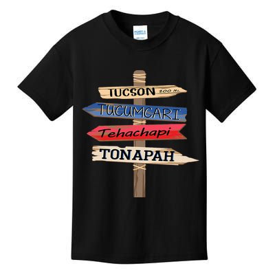 Tucson Tucumcari Tehachapi Tonapah Tourist Guideline Kids T-Shirt