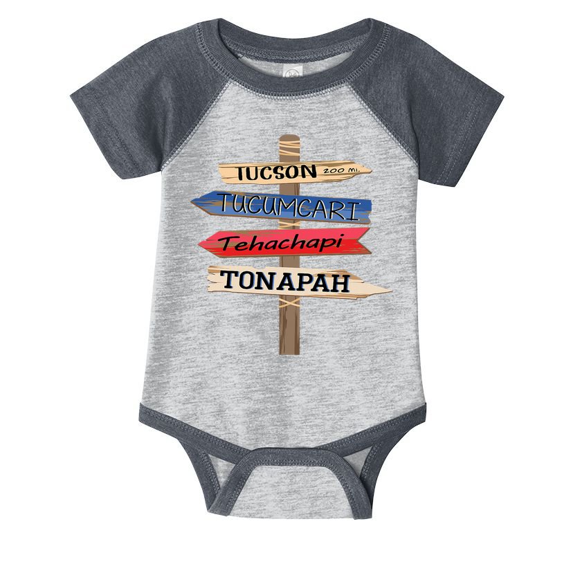 Tucson Tucumcari Tehachapi Tonapah Tourist Guideline Infant Baby Jersey Bodysuit