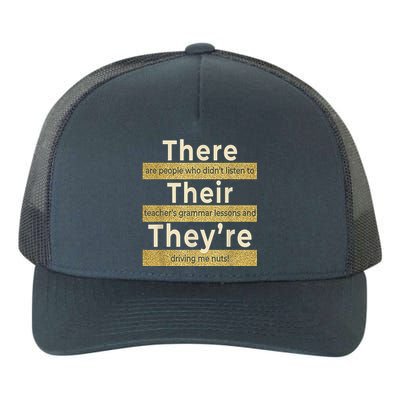 There Their They're T shirt English Grammar Funny Teacher Yupoong Adult 5-Panel Trucker Hat