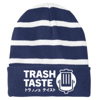 Trash Taste Striped Beanie with Solid Band