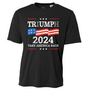 Trump Triumph Us President 45 47 Take America Back Flag 2024 Cooling Performance Crew T-Shirt