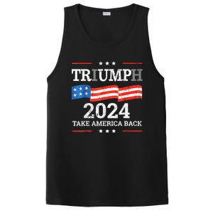 Trump Triumph Us President 45 47 Take America Back Flag 2024 PosiCharge Competitor Tank