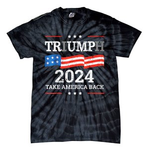 Trump Triumph Us President 45 47 Take America Back Flag 2024 Tie-Dye T-Shirt