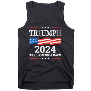 Trump Triumph Us President 45 47 Take America Back Flag 2024 Tank Top