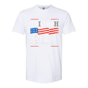 Trump Triumph Us President 45 47 Take America Back Flag 2024 Softstyle CVC T-Shirt