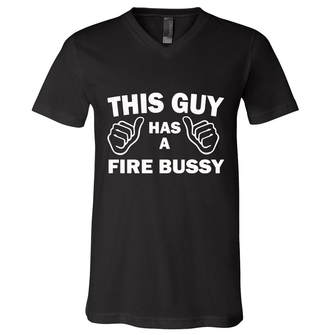 Two Thumbs Up This Guy Has A Fire Bussy V-Neck T-Shirt