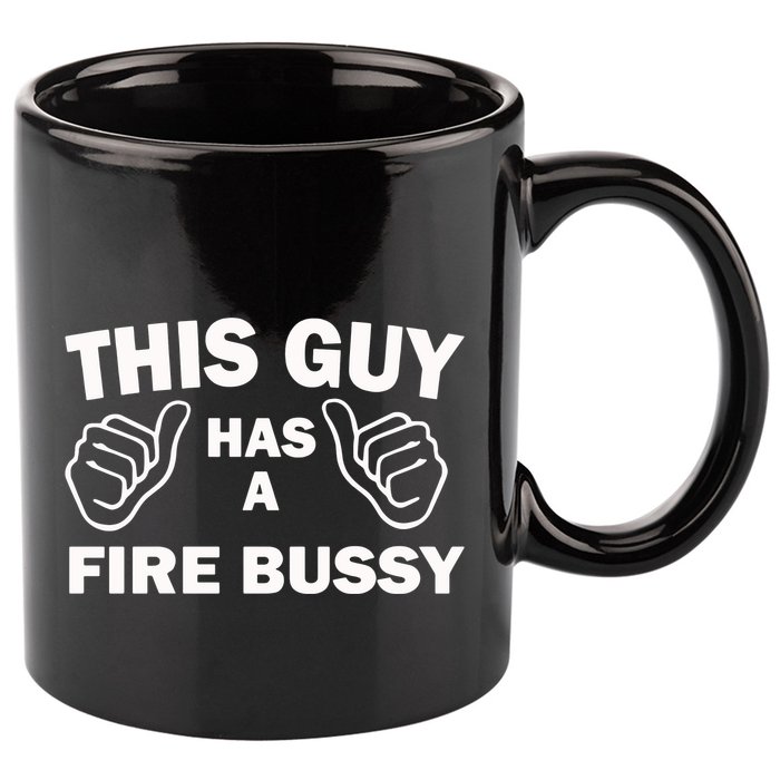 Two Thumbs Up This Guy Has A Fire Bussy 11oz C Handle Ceramic Mug