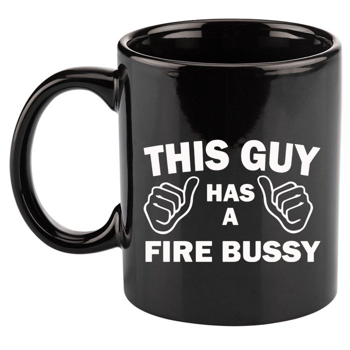Two Thumbs Up This Guy Has A Fire Bussy 11oz C Handle Ceramic Mug