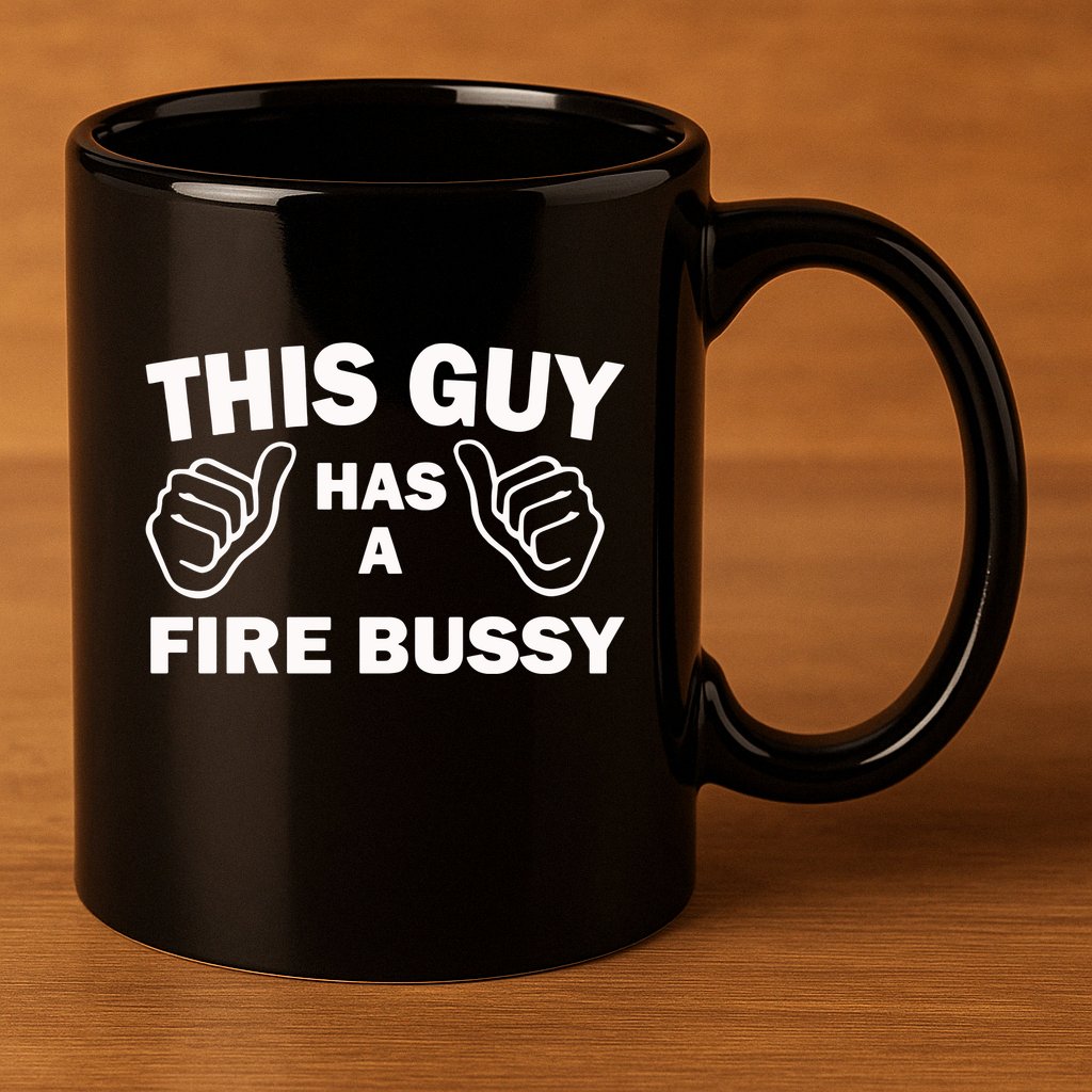 Two Thumbs Up This Guy Has A Fire Bussy 11oz C Handle Ceramic Mug