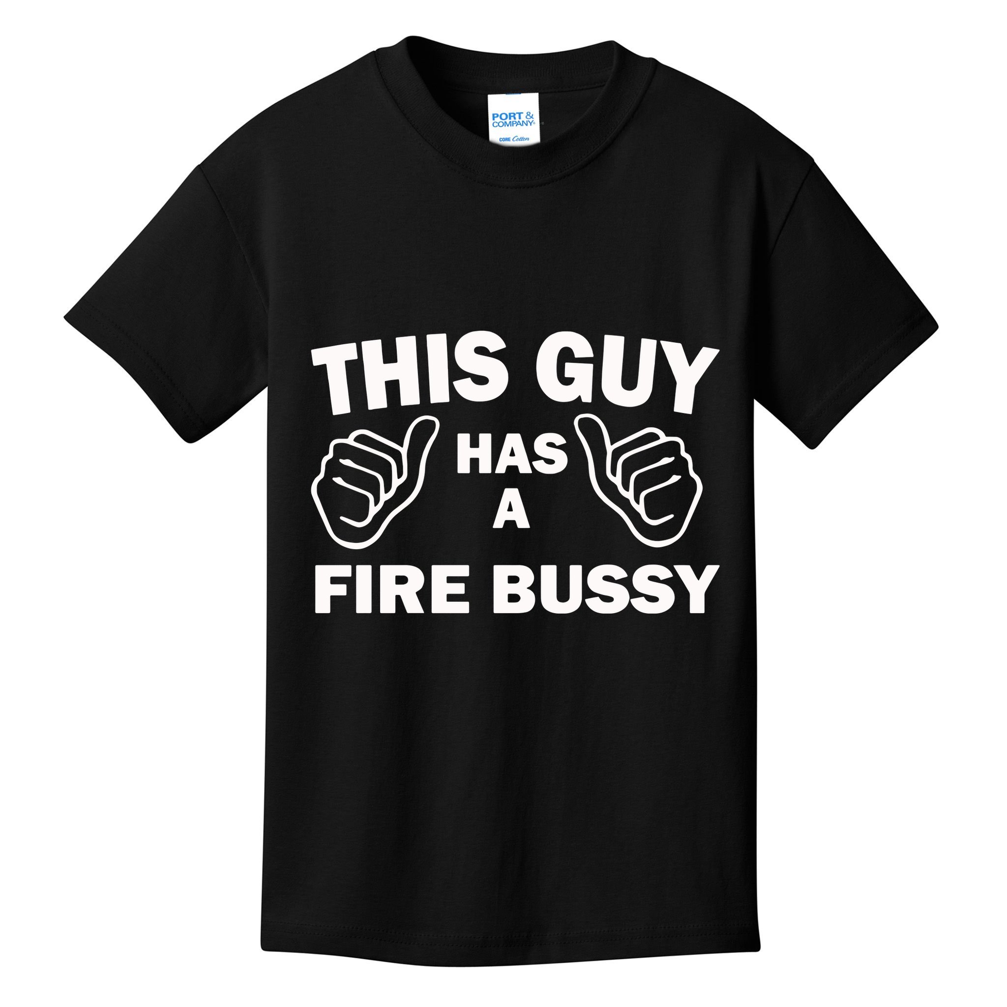 Two Thumbs Up This Guy Has A Fire Bussy Kids T-Shirt