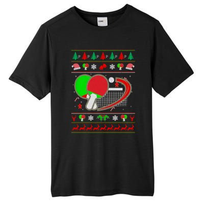 Table Tennis Ugly Christmas Tall Fusion ChromaSoft Performance T-Shirt