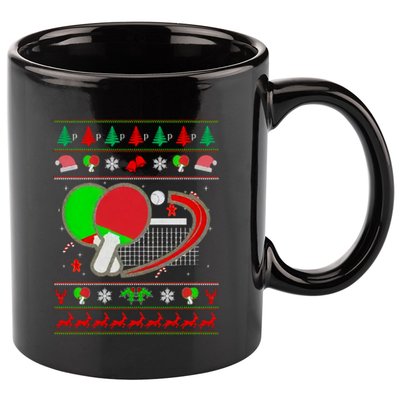 Table Tennis Ugly Christmas 11oz C Handle Ceramic Mug
