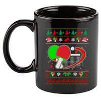 Table Tennis Ugly Christmas 11oz C Handle Ceramic Mug