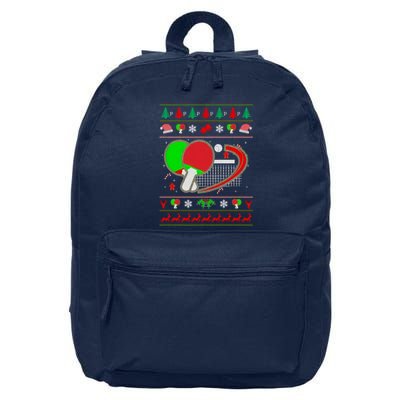 Table Tennis Ugly Christmas 16 in Basic Backpack