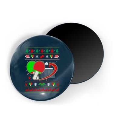 Table Tennis Ugly Christmas Magnet
