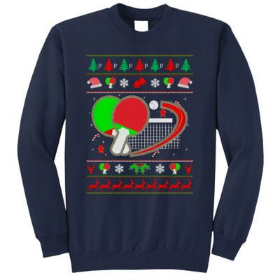 Table Tennis Ugly Christmas Tall Sweatshirt